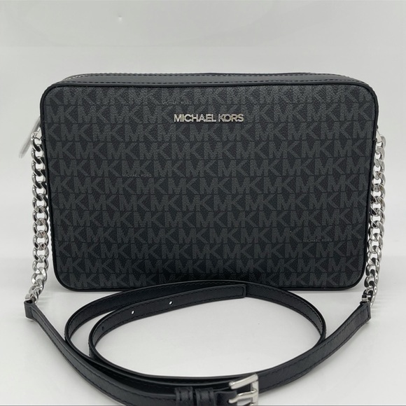 Michael Kors EW Crossbody Bag Black Leather - Picture 2 of 9